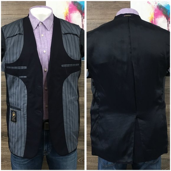 Hart Schaffner Mens Blazer Sport Coat Two Button Jacket Wool 40R Casual Suit USA - Picture 7 of 13